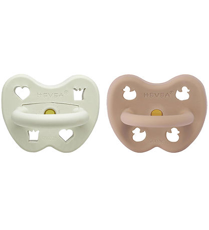 Hevea Pacifiers - 3-36 Mths. - 2-Pack - Natural Rubber - Firepla