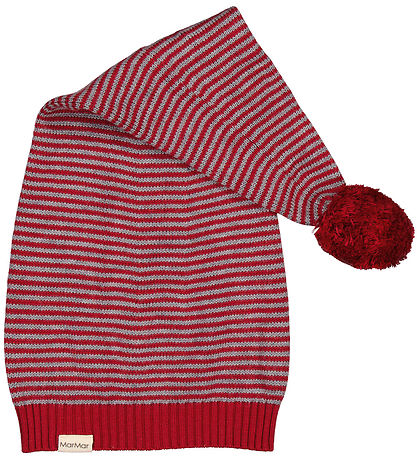 MarMar Christmas Hat - The Elf - Hibiscus Red Stripe
