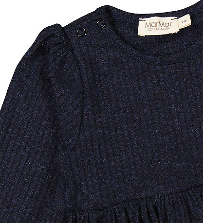 MarMar Dress - Rib - Damina - Dark Night w. Glitter