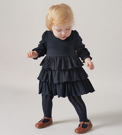MarMar Dress - Rib - Damina - Dark Night w. Glitter