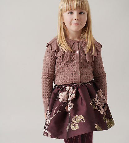 MarMar Skirt - Sunita - Deep Mulberry Jacquard