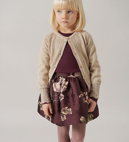 MarMar Skirt - Sunita - Deep Mulberry Jacquard