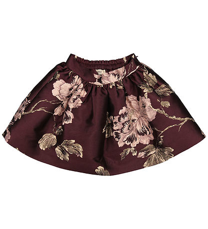 MarMar Skirt - Sunita - Deep Mulberry Jacquard