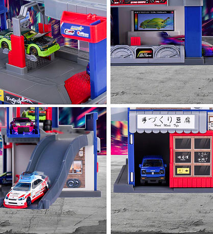Majorette Garage w. Car, Sound and Light - Japan Series Tuning G