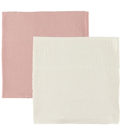 Ooh Noo Muslin Cloths - 2-Pack - 65x65 cm - Ivory & Blush