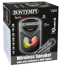 Bontempi Speaker w. Microphone/Light - 18 cm - Wireless Bontempi Speaker w. Microphone/Light - 18 cm - Wireless