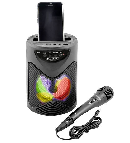 Enceinte av. Micro/Lumière Bontempi - 18 cm - Sans fil Enceinte av. Micro/Lumière Bontempi - 18 cm - Sans fil