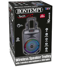 Bontempi Loudspeaker w. Microphones/Lights - 87 cm - Wireless -  Bontempi Loudspeaker w. Microphones/Lights - 87 cm - Wireless -
