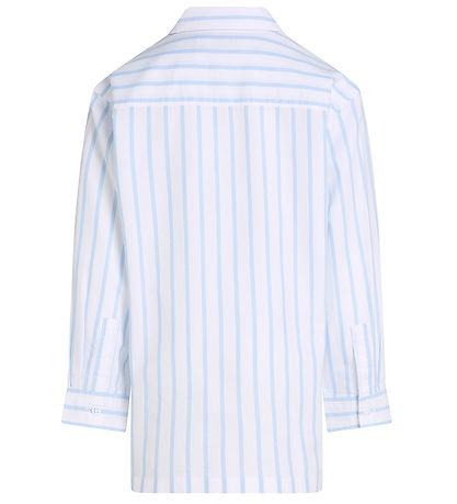 Calvin Klein Shirt - Striped Oxford - White/Blue Stripe