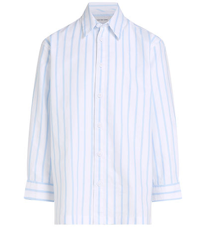 Calvin Klein Shirt - Striped Oxford - White/Blue Stripe