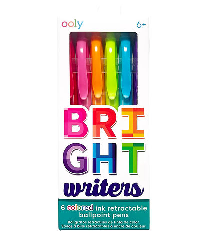 Ooly Balpennen - Bright Writers Gekleurde balpennen - 6 st.