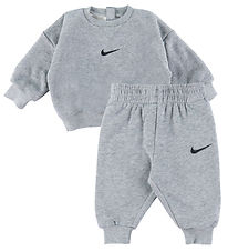 Nike Sweat Set - Sweatshirt/Sweatpants - Grey Heather