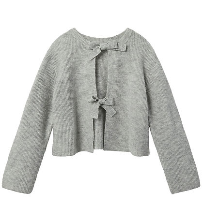 LMTD Blouse - Gebreid - NlfBowBack- Light Grey Melange