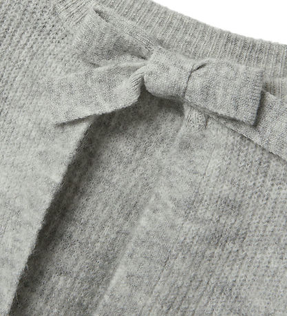 LMTD Blouse - Gebreid - NlfBowBack- Light Grey Melange