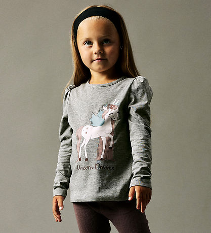 Name It Blússa - NmfOlisa - Grey Malange