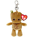 Ty Keychain w. Soft Toy - Beanie Babies - 10 cm - Marvel Groot Ty Keychain w. Soft Toy - Beanie Babies - 10 cm - Marvel Groot