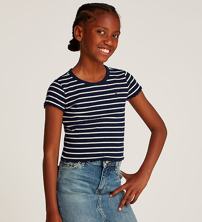 Tommy Hilfiger T-shirt - Rib - Blue Base White Stripe