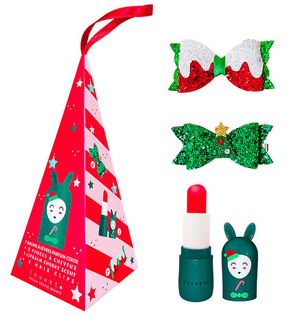 Inuwet Set - Lapple pomade/2 Christmas Hair Clips - 6.5x3 cm - B