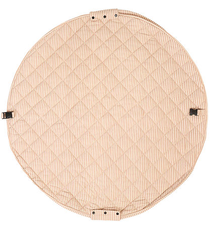 Play&Go Play Mat - Ø120 cm - Soft Organic - Stripes Brown