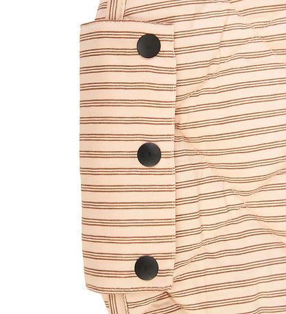 Play&Go Play Mat - Ø120 cm - Soft Organic - Stripes Brown