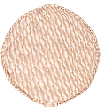 Play&Go Play Mat - Ø120 cm - Soft Organic - Stripes Brown