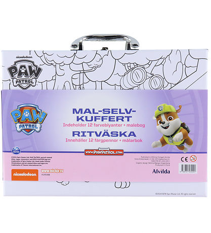 Alvilda Cardboard Suitcase - Paw Petrol Skye - Paint Yourself Ca