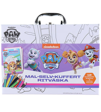 Alvilda Cardboard Suitcase - Paw Petrol Skye - Paint Yourself Ca