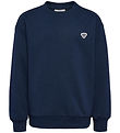Hummel Sweatshirt - hmlJr Loose Crewneck - Dress Blue Hummel Sweatshirt - hmlJr Loose Crewneck - Dress Blue
