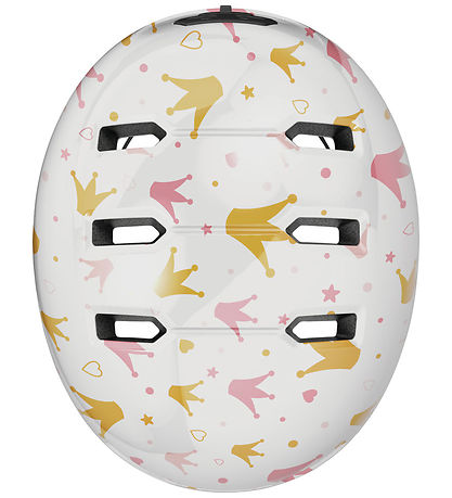 Abus Bicycle Helmet - Skurb Kid - White Crowns Abus Bicycle Helmet - Skurb Kid - White Crowns