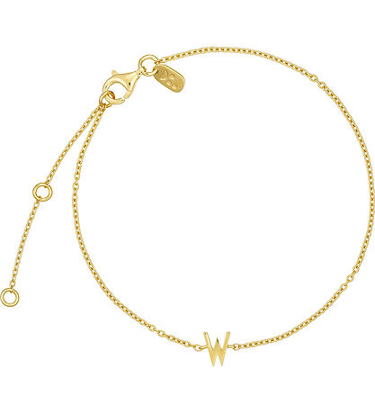 Bracelet Design Letters - W - Plaqué Or 18K Bracelet Design Letters - W - Plaqué Or 18K
