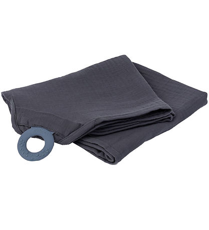 Doomoo Nursing blanket w. Teether - Muslin - 100x85 cm - Grey