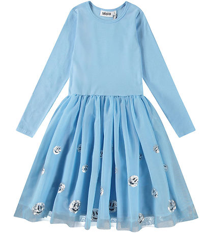 Molo Dress w. Tyl/Sequins - Cyrus - Day Sky