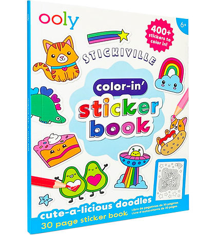 Ooly Sticker Book - Color-in - Cute-A-Licious Doodles Ooly Sticker Book - Color-in - Cute-A-Licious Doodles