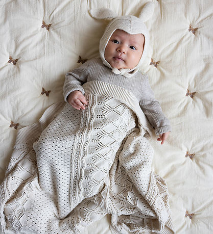 Cam Cam Baby Blanket - Knitted - Pointelle - Off White Cam Cam Baby Blanket - Knitted - Pointelle - Off White
