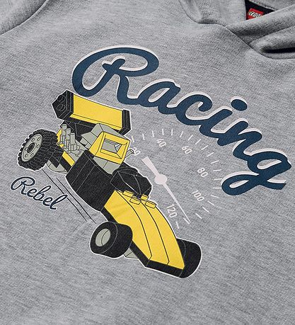 LEGO® Wear Hoodie - LWScout 708 - Grey Melange w. Print