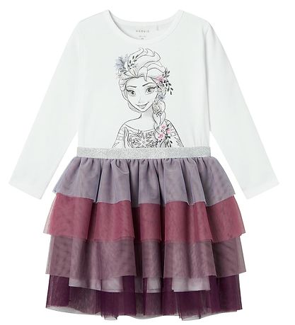 Name It Dress - NmfOkanna - Disney Frozen - Bright White w. Prin