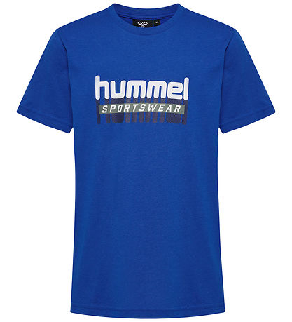 Hummel T-shirt - hmlTukas - Blue Lolite w. Print