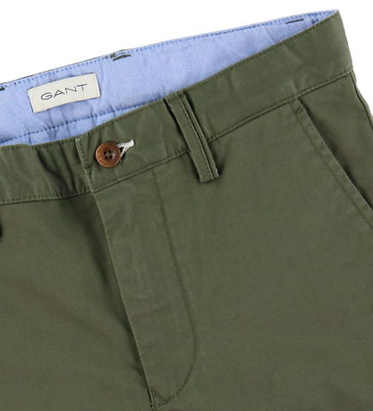 GANT Stuttbuxur - Chino - Juniper Green