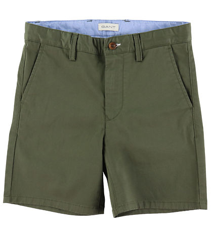 GANT Stuttbuxur - Chino - Juniper Green
