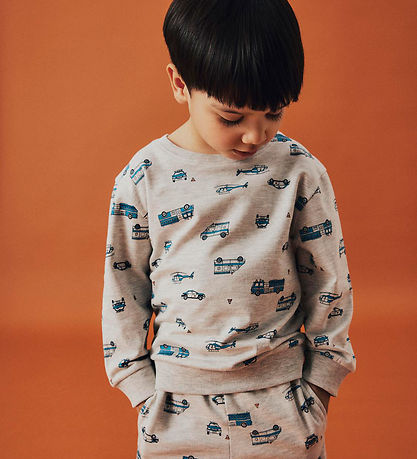 Sweat-shirt Name It - NmmTroy - Light Grey Melange