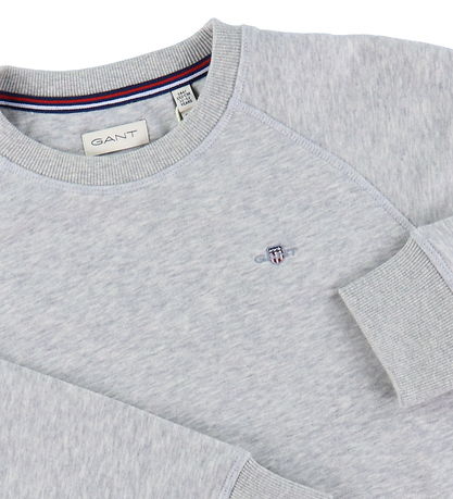 GANT Sweatshirt - Shield C-Neck - Light Grey Melange