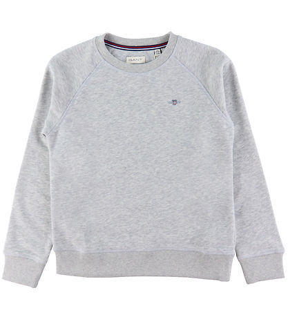 GANT Sweatshirt - Shield C-Neck - Light Grey Melange