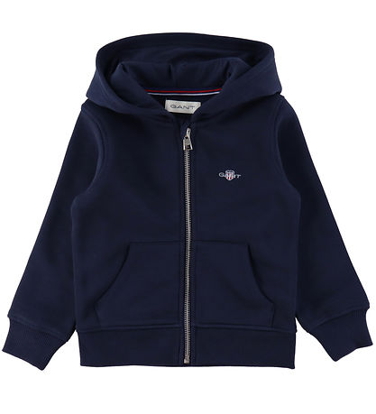 GANT Cardigan - Shield Zip - Evening Blue GANT Cardigan - Shield Zip - Evening Blue