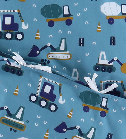 Nørgaard Madsens Sängkläder - Vuxen - Blå m. Arbetsmaskiner Nørgaard Madsens Sängkläder - Vuxen - Blå m. Arbetsmaskiner