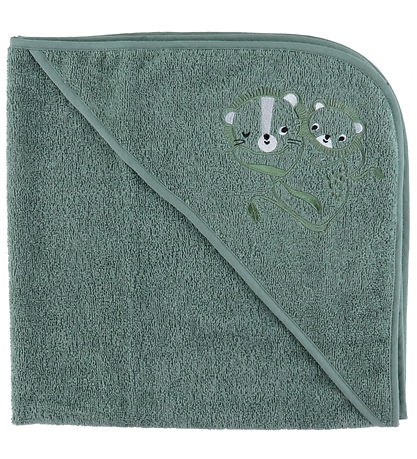 Nørgaard Madsens Hooded Towel - 75x75 cm - Green w. Lupper Nørgaard Madsens Hooded Towel - 75x75 cm - Green w. Lupper
