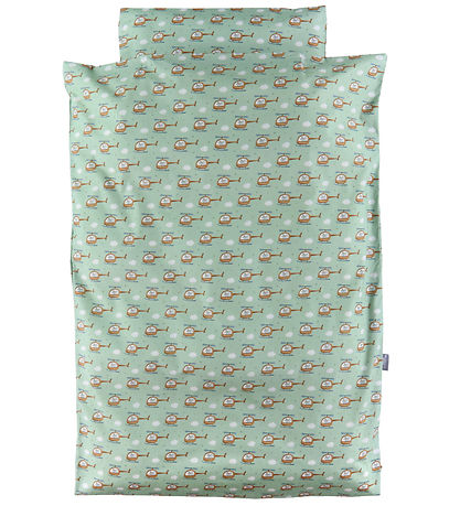 Nørgaard Madsens Bedding - Baby - Green w. Helicopter
