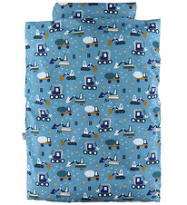 Nørgaard Madsens Bettwäsche - Baby - Blau m. Arbeitsmaschinen Nørgaard Madsens Bettwäsche - Baby - Blau m. Arbeitsmaschinen