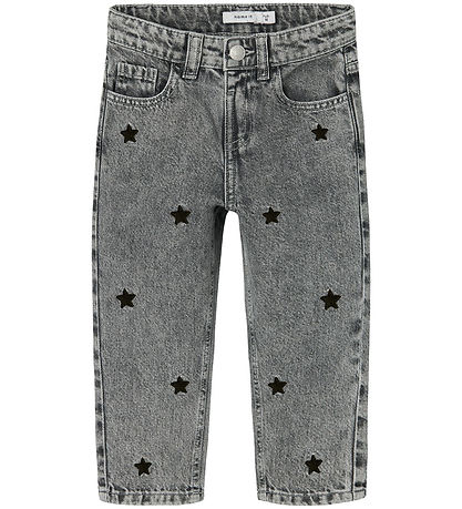 Name It Jeans - NmfBella Mom - Medium+ Grey Denim/Stars Name It Jeans - NmfBella Mom - Medium+ Grey Denim/Stars