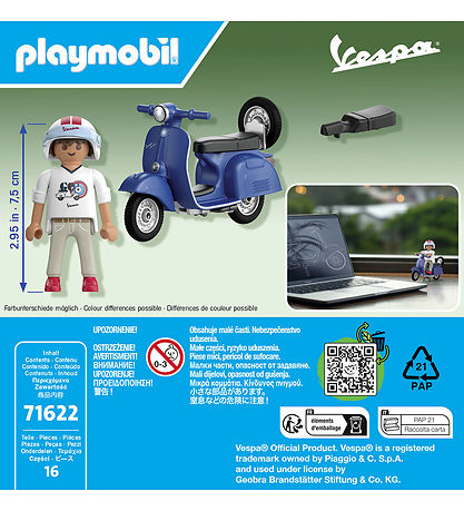 Playmobil Vespa - 1969 Vespa 150 Blue - 71622 - 16 Parts