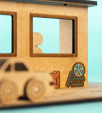 Crateit Creation Set - Crateit Town - Wood - Petrol Station - 28 Crateit Creation Set - Crateit Town - Wood - Petrol Station - 28